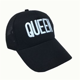 Bayan Spor Şapka Queen Fileli Cap Siyah